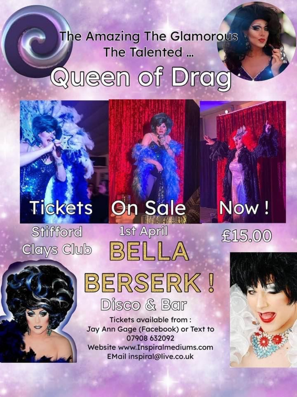 The Talented Miss Bella Berserk ! Drag & Disco at Stifford Clays 