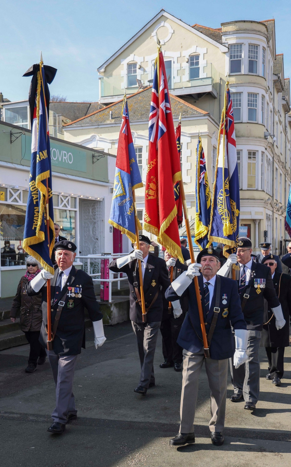 St Nazaire parade in Falmouth (Image: Royal Marines) 