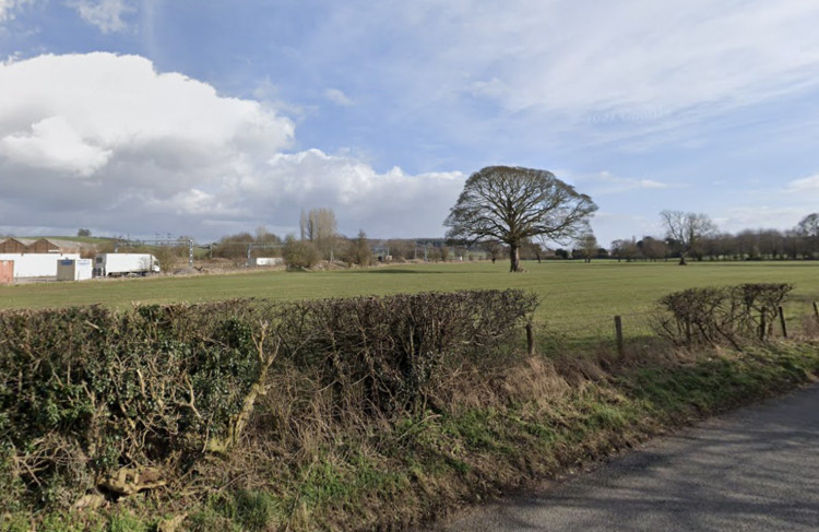 Barns will be installed on playing fields off Manor Road, Madeley (Google).