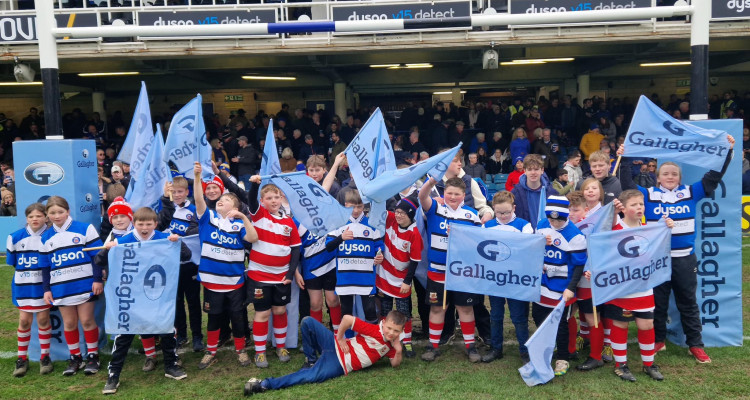 The Juniors on the famous Bath Rugby pitch