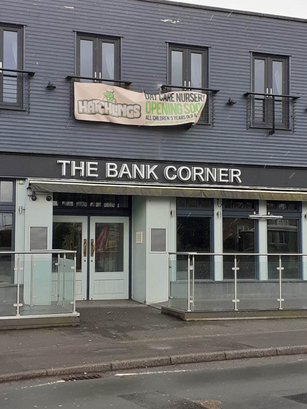 A sign has gone up at former Bank Corner in Lawton Road advertising the new business. (Photo: Alsager Nub News) 