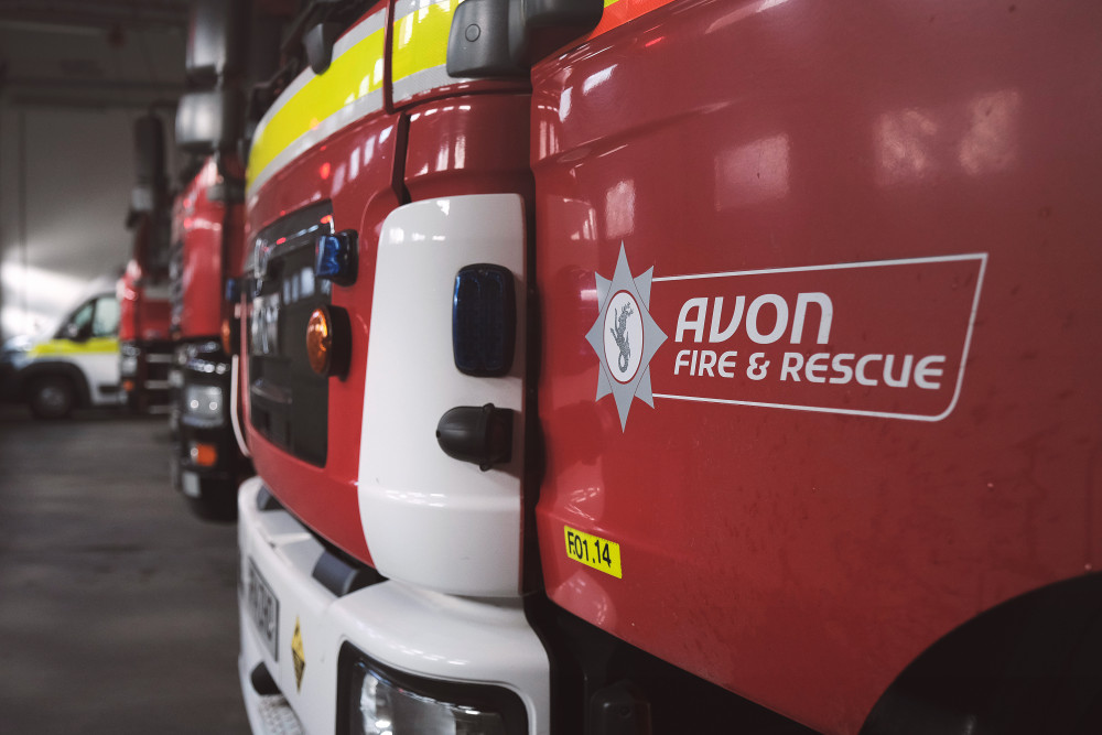 Avon Fire And Rescue Service Logo On Fire Engine File Stock Generic Pic Image Afrs Pic