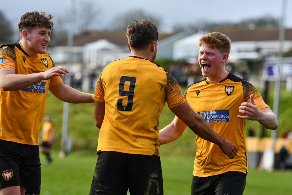 Falmouth's previous 2-0 win over Welton Rovers (Image: Falmouth Town)  