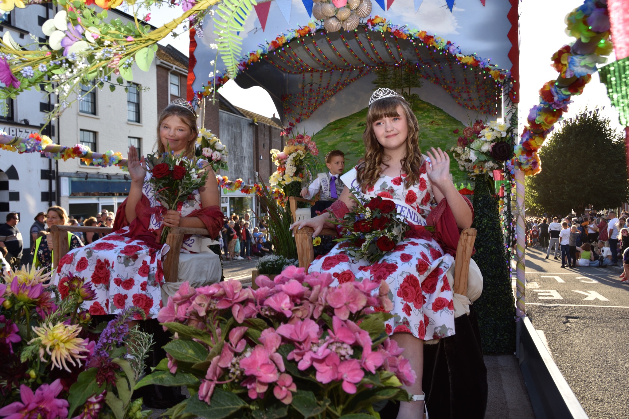 Bridport's carnival royalty in the 2022 procession