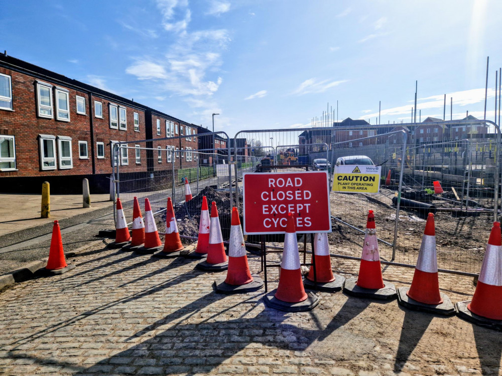 Goddard Street closed to motorists on Monday 30 January and will remain so until Friday 28 April (Ryan Parker).