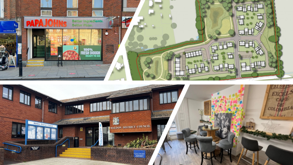 Take a look at this week's key planning applications in the Maldon District, received or decided on by the Council. (Images: Papa Johns, Ben Shahrabi and Maldon District Council)