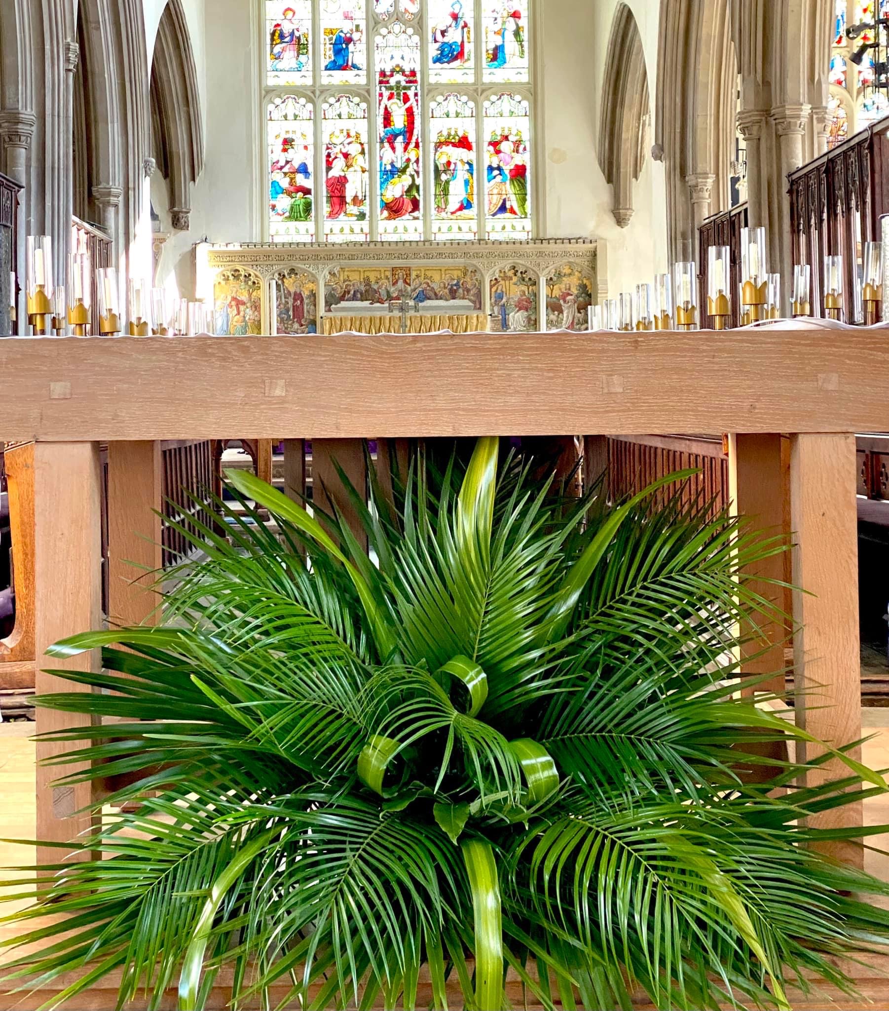 A Churchwarden Writes: Easter arrives at St Mary's with a Palm procession in the heart of Hitchin. CREDIT: Margaret Khinmaung