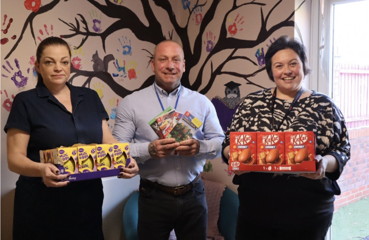 Staffs Housing appealed to their contractors for Easter donations for a local domestic abuse charity (Honeycomb Group).