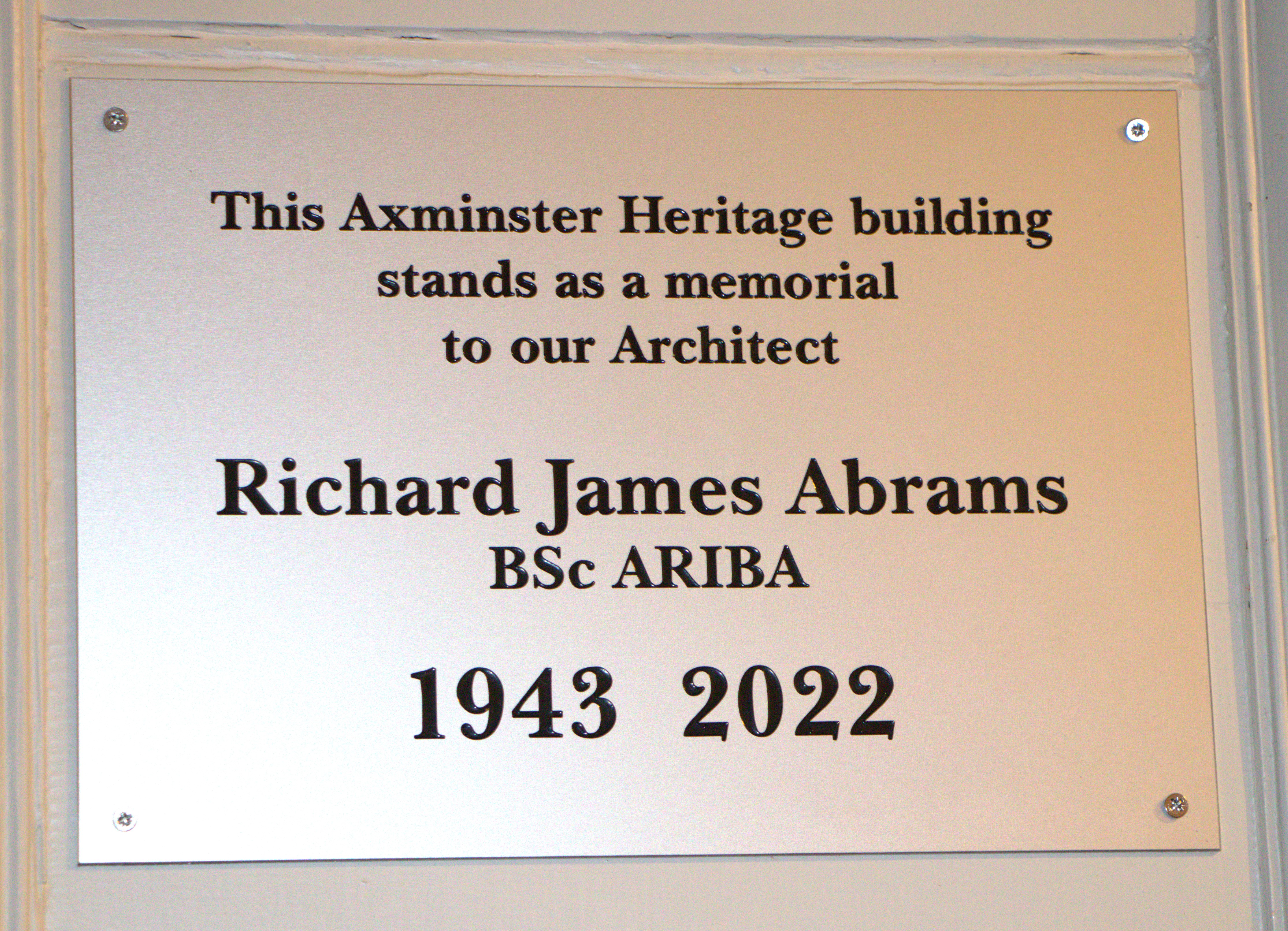 Richard James Abrams BSc ARIBA (1943 - 2022)