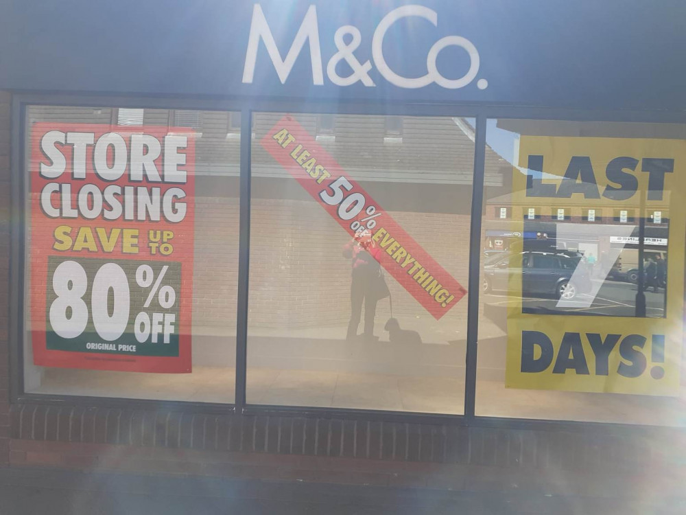 M & Co in Sandbach closes on Thursday. (April 13th)  