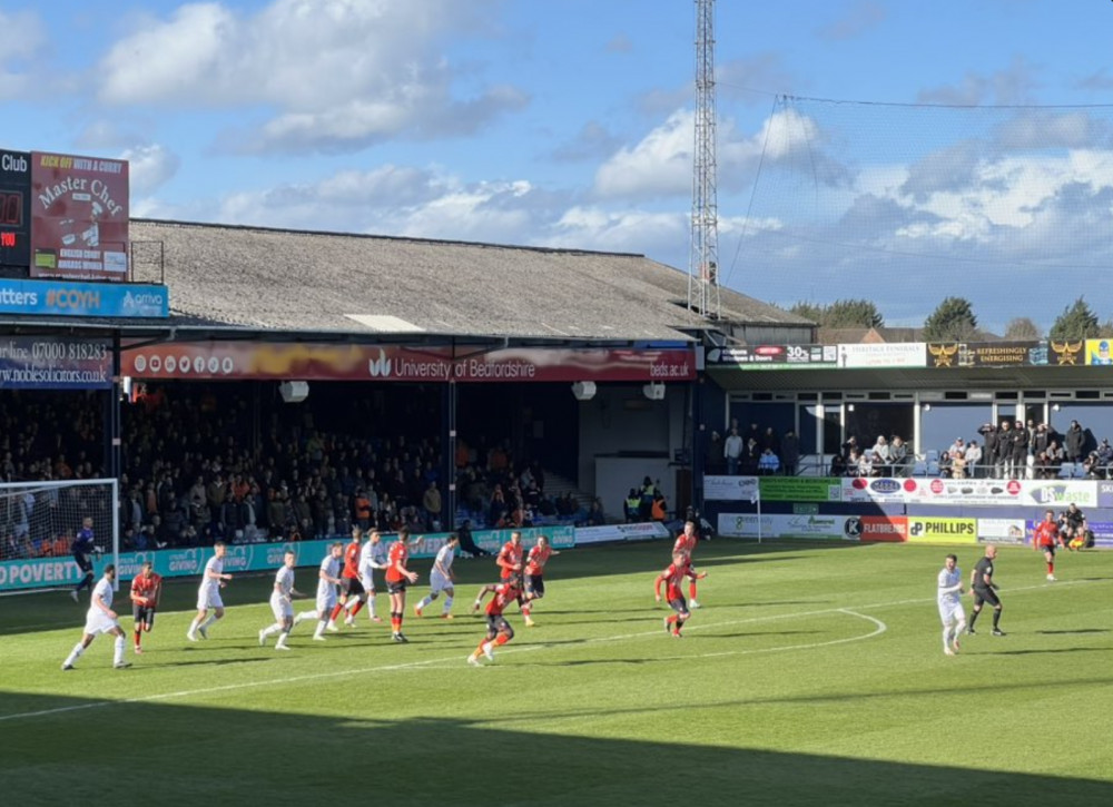 Luton Town 3-1 Blackpool. CREDIT: @laythy29