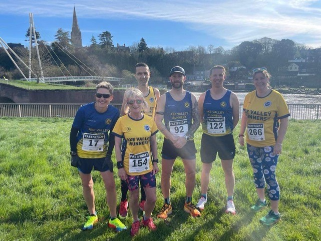Axe Valley Runners at the Fast Friday event in Exeter