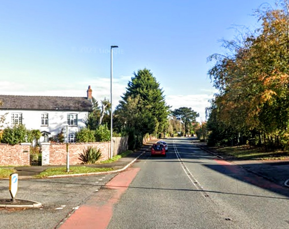 The incident on Crewe Road, Wistaston, close to the junction with Church Lane, happened at 4:17am on Monday 10 April (Google).