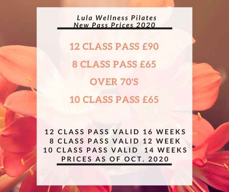 The passes available at Lula Wellness