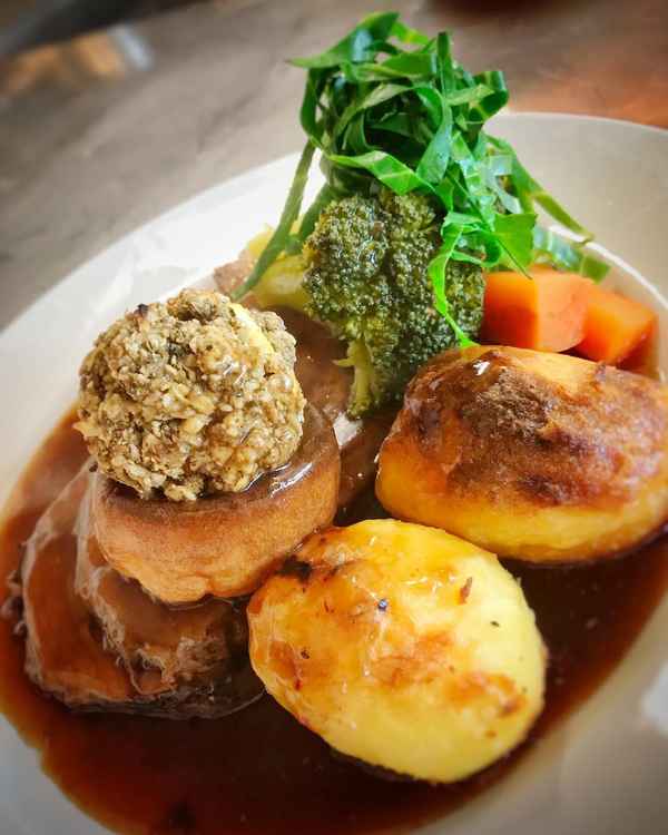 Roast dinners are also available at The Bush Inn on Sunday