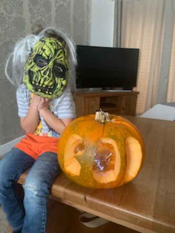 Jack and Harry also carved some pumpkins