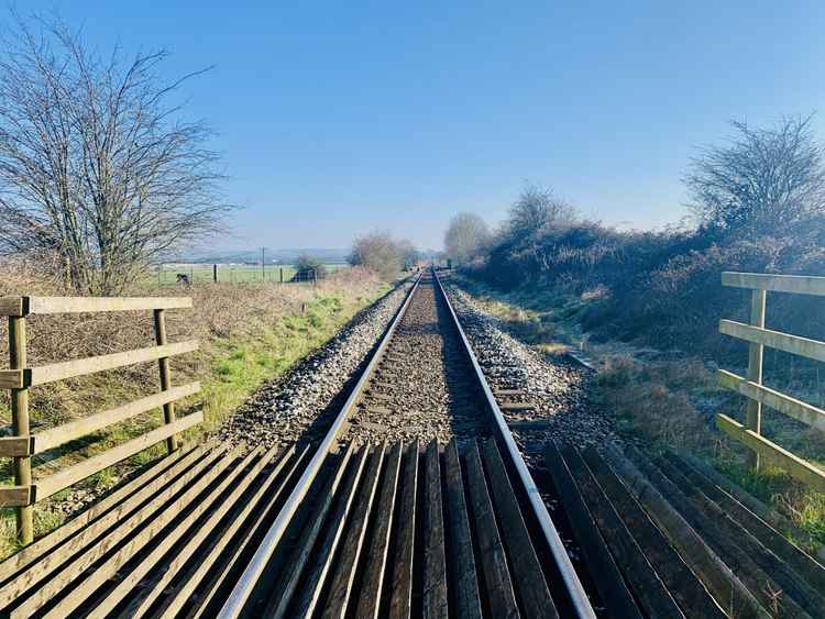 Crossing the railway line