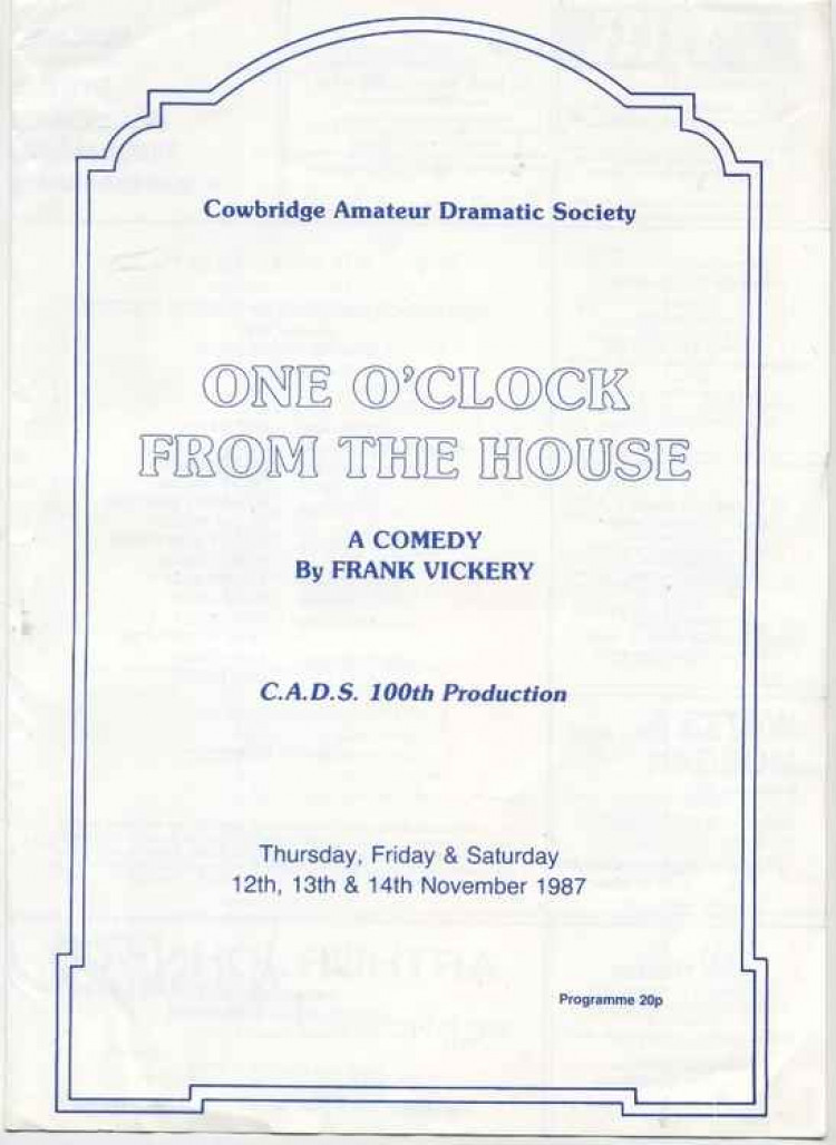 The cover of the programme from CADS' 100th production