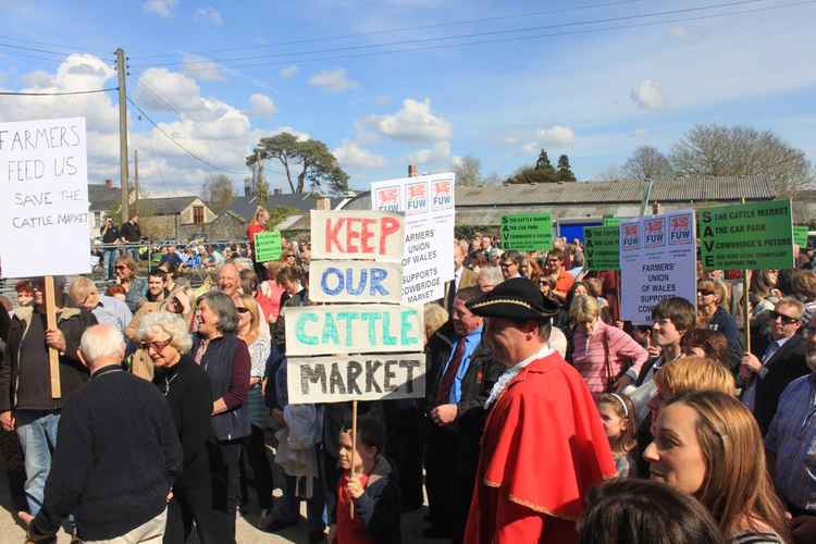 The protest in 2012 to save the market (photo via Glyn Evans)