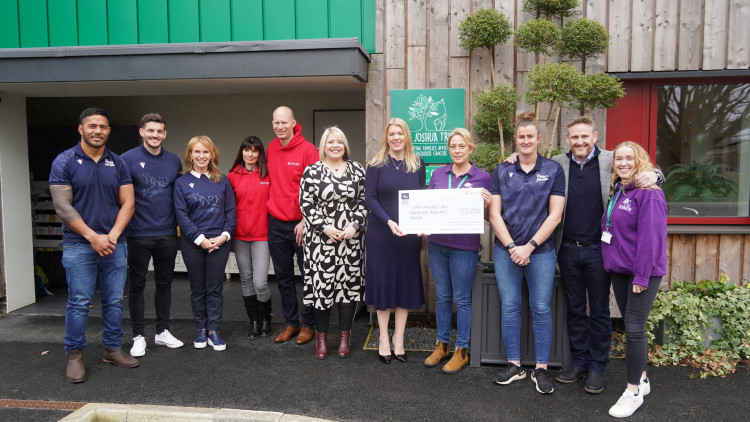 L-R; Manu Tuilagi, Will Cliff, Michelle Orange, James Whalley, Helen Davies, Catherine, Charlotte Chatterton, Diane Hummerston, Vicky Irwin, Simon Orange (Image - Franklyn)