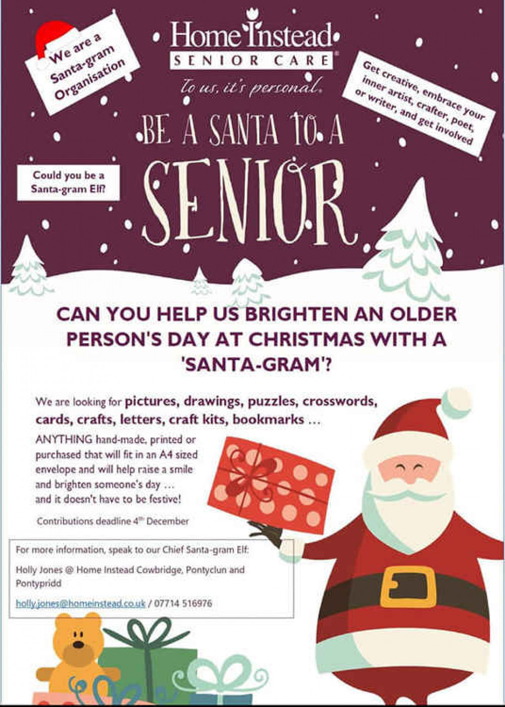 Be a Santa to a Senior Helps Home-Bound Seniors - HMG Health Matters Blog