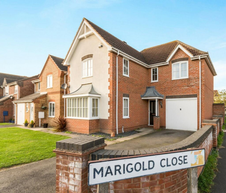 The property is located on Marigold Close. Image credit: Leaders.