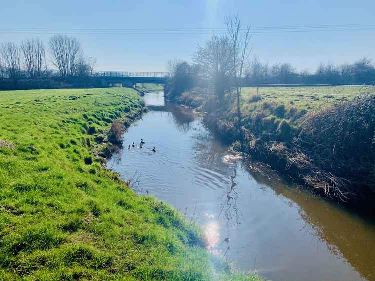 Crossing the River Gowy for the final time