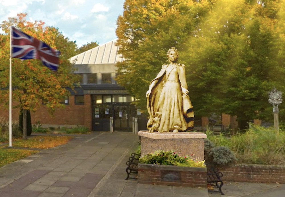 The statue will be located outside Oakham's Library. Image credit: Jules Fuller / 66Media.