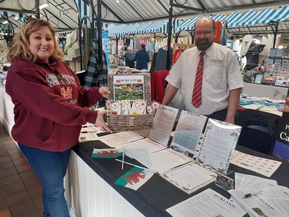 Burland owner, Dave Cabble, at Sandbach indoor market. (Photo: Sandbach Nub News) 