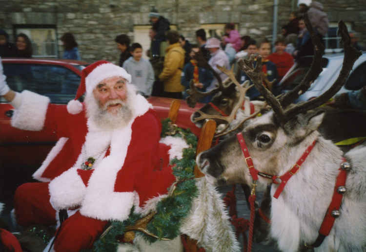 Santa at the Reindeer Parade in 1999 (photo via Cowbridge History Society)