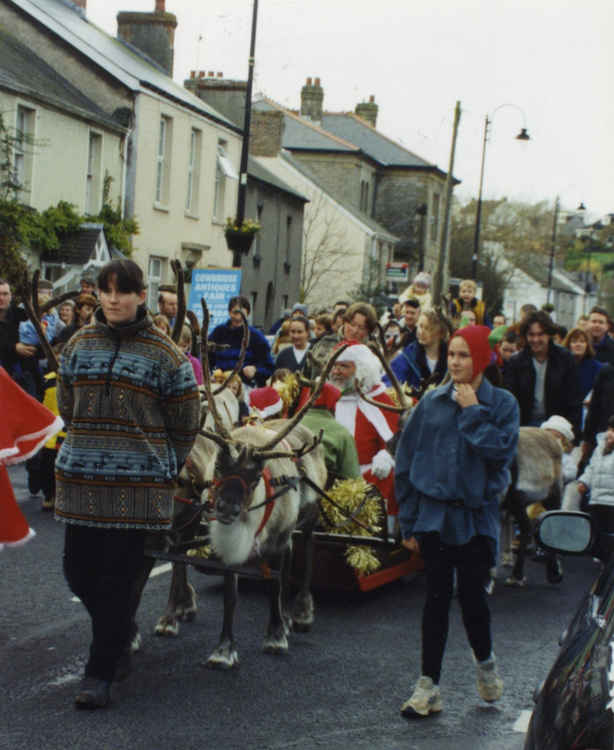 The Reindeer Parade of 1999 (photo via Cowbridge History Society)