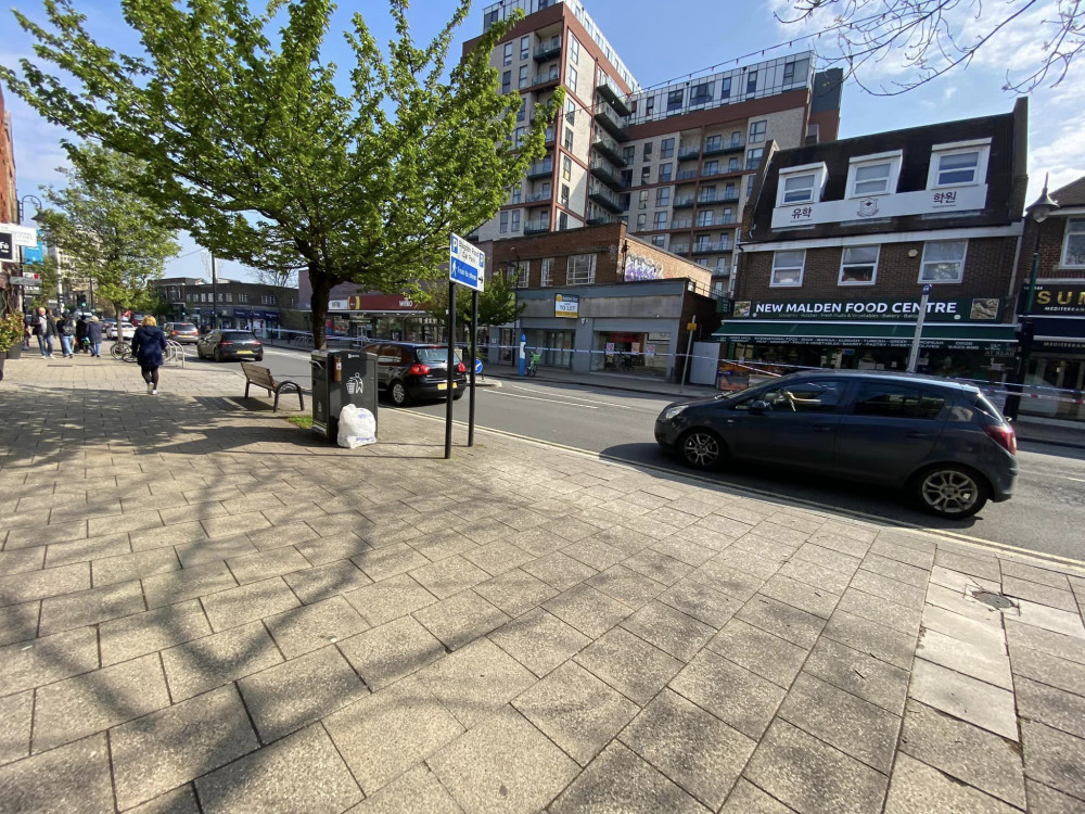 The double stabbing took place on New Malden High Street late on Sunday night (April 16). Credit: David Byrne 