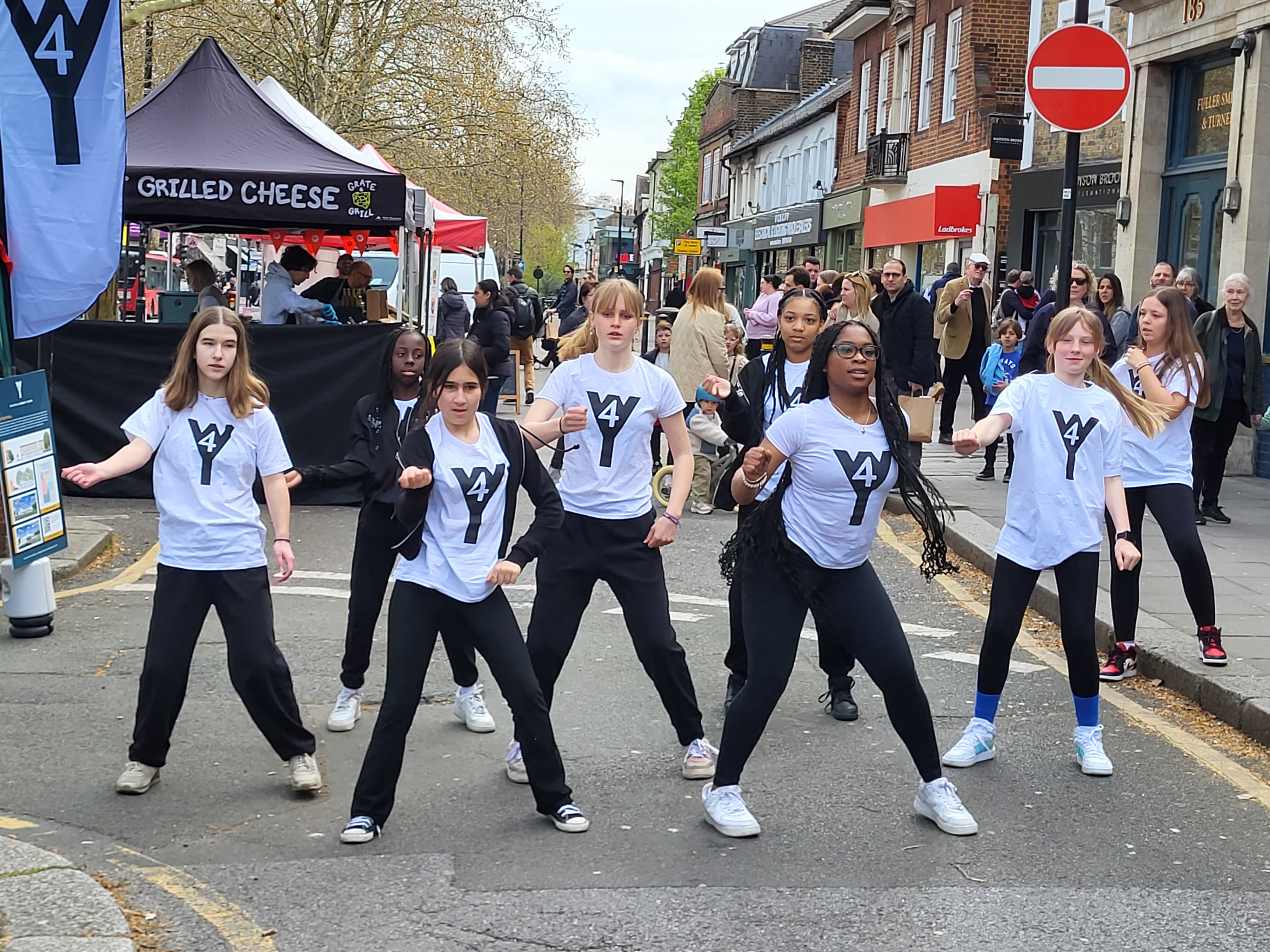 W4 Youth Troupe performing at Chiswick's Cheese Market