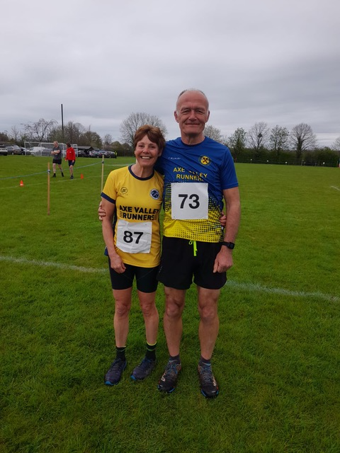 Eleanor Wood and Ian Kinnersley at the Butleigh 10k