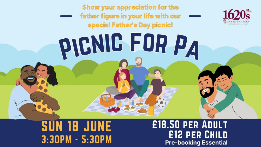 Picnic for Pa at the 1620s House and Garden, Donington le Heath, near Coalville