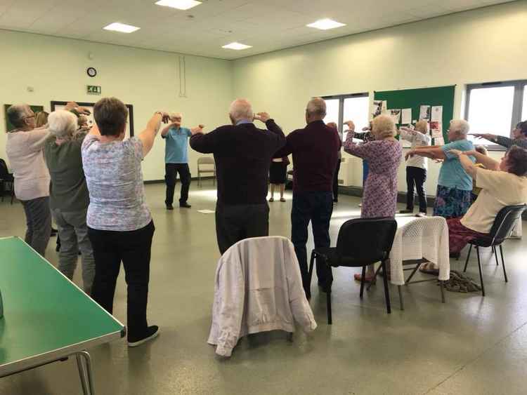 A one-off tai chi session with the Barry group in 2018
