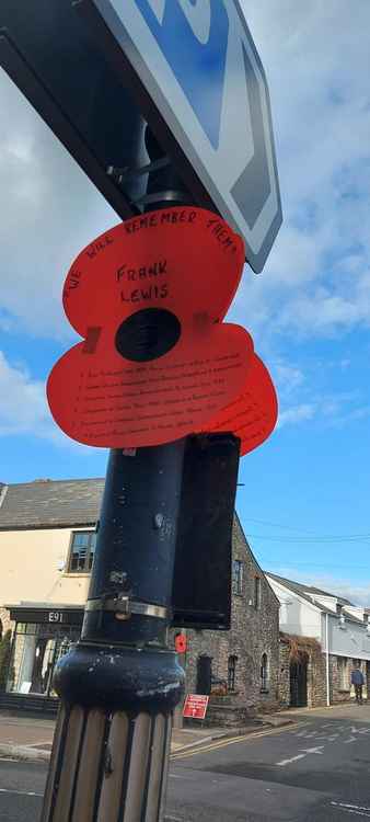 Poppies were displayed along the high street