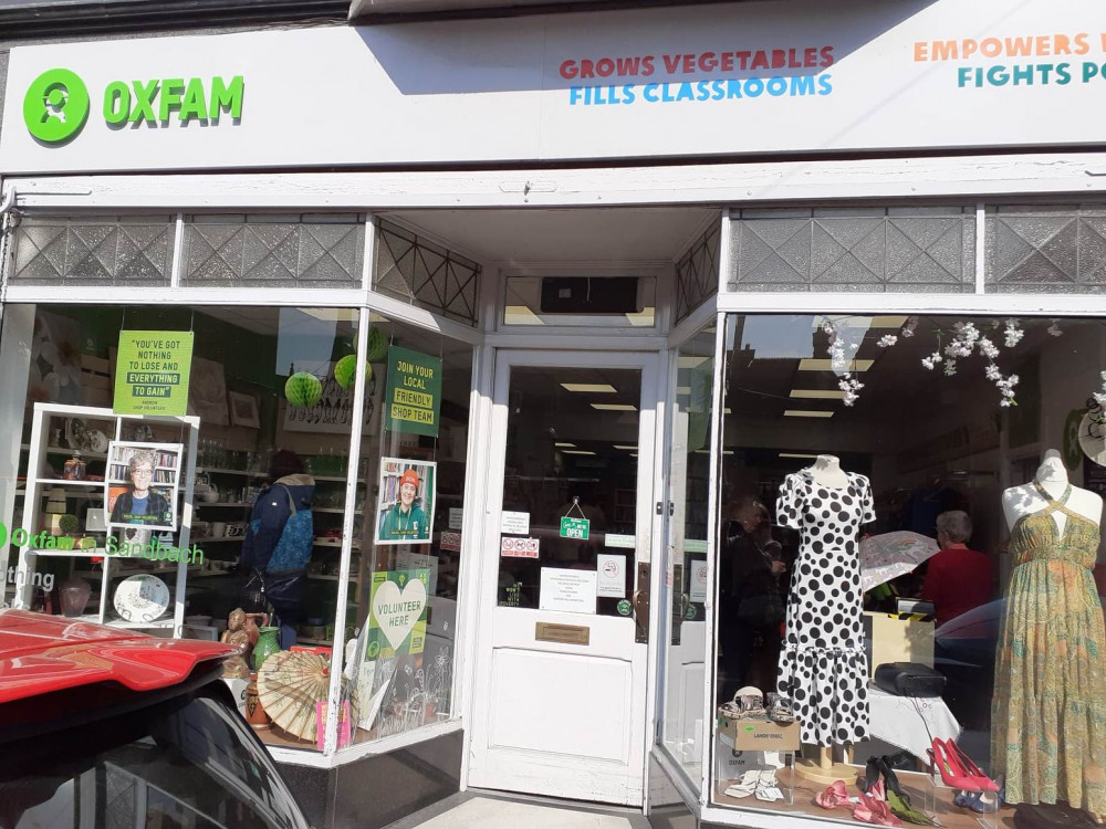 Oxfam in Bold Street (pictured) is selling chocolate with the chance to win tickets to Glastonbury. (Image - Sandbach Nub News) 