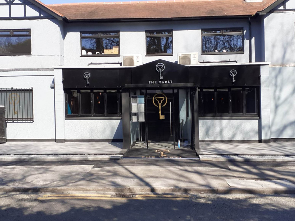 The Vault reopens today (Thursday) without the front veranda (Photo: Alsager Nub News) 