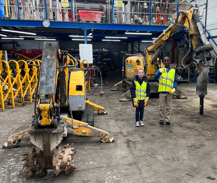 Sophie and Chima with ‘George Power Bot’ and ‘The Scorpix’