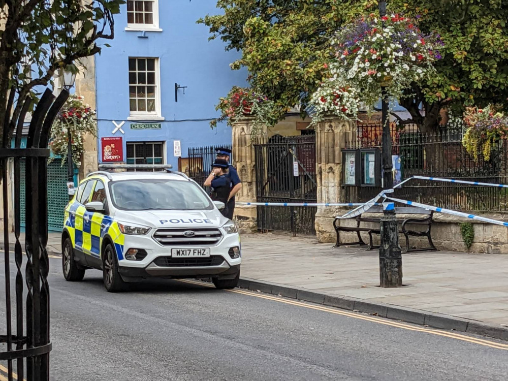 Police at the scene of the attack in September