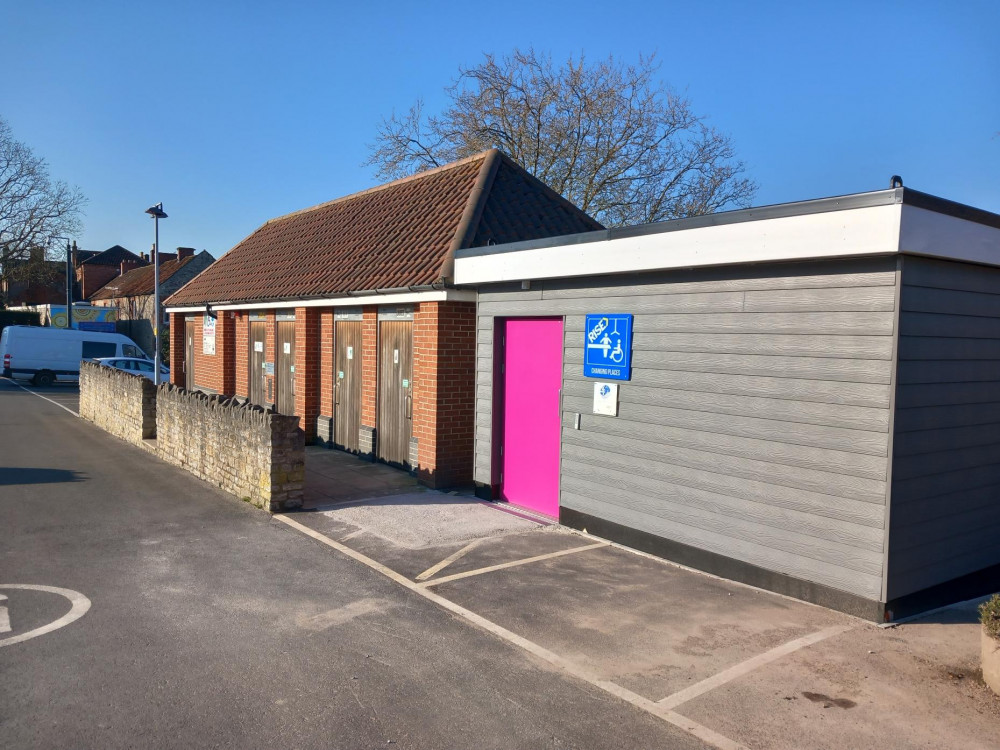 St John's car park in Glastonbury now features a toilet with specialist equipment, including a ceiling hoist system and adjustable changing bench.