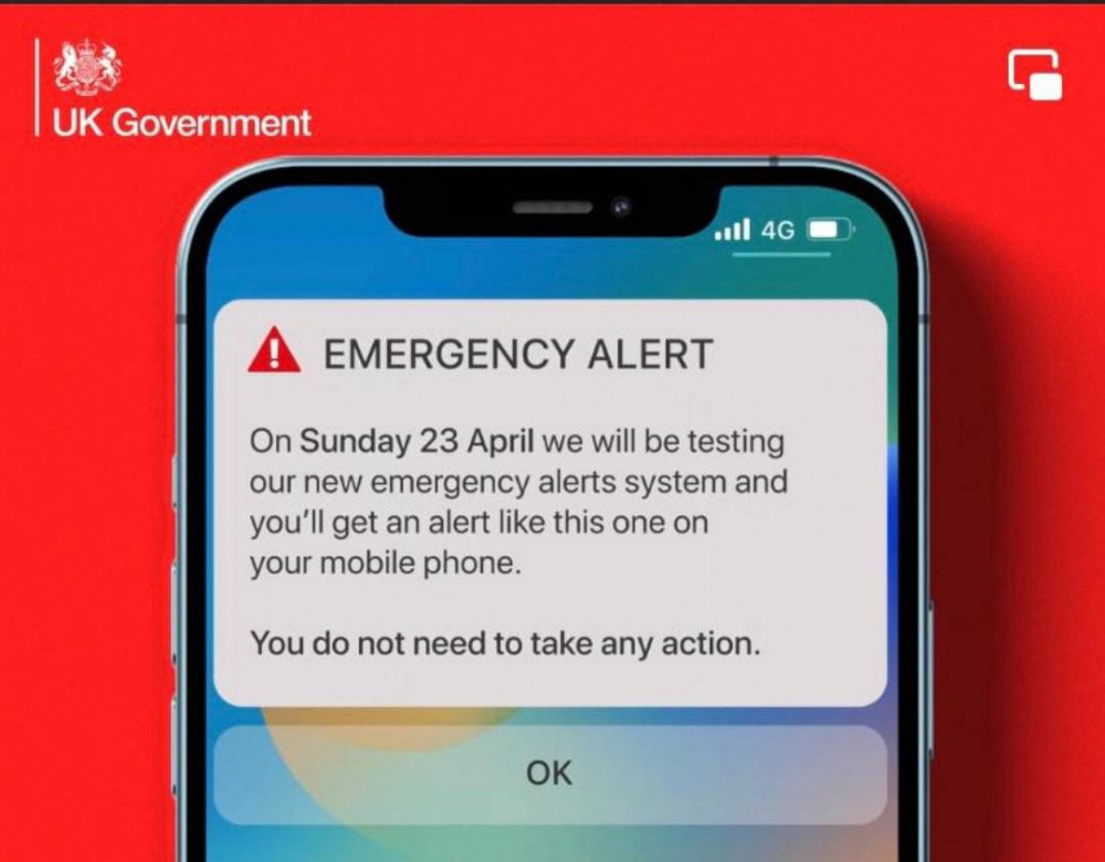 The alert will sounds for 10 seconds. Image credit: gov.uk.