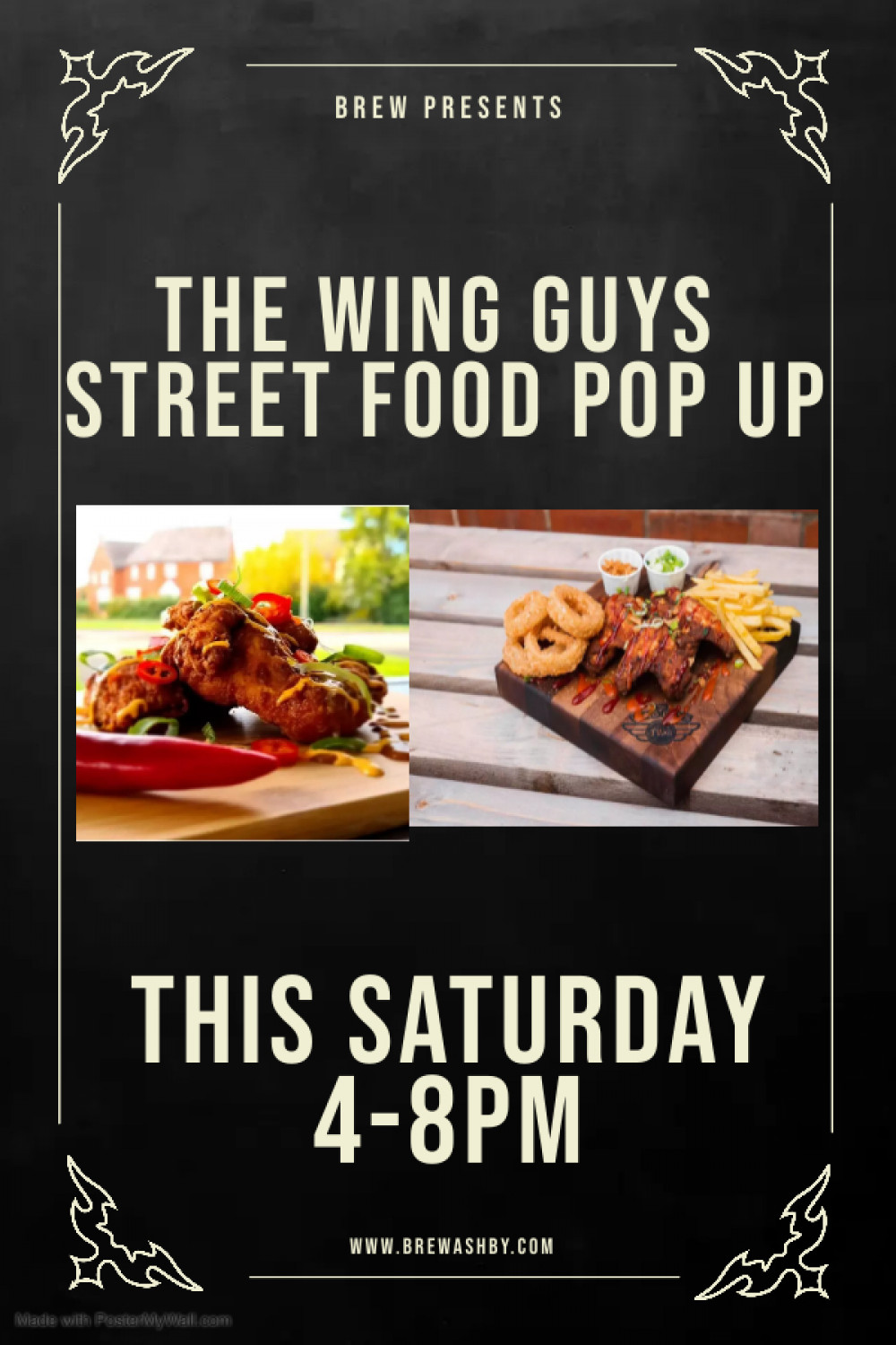 The Wing Guys Street Food Pop Up at Brew, 106B Market Street, Ashby-de-la-Zouch