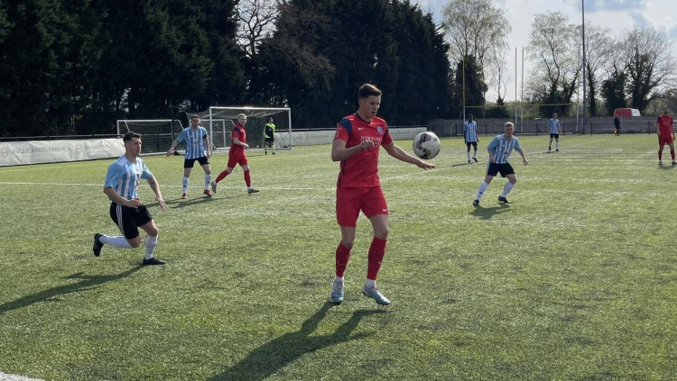 Action from Ashby Ivanhoe's win over Chelmsley on Saturday. Photo: Ashby Ivanhoe FC