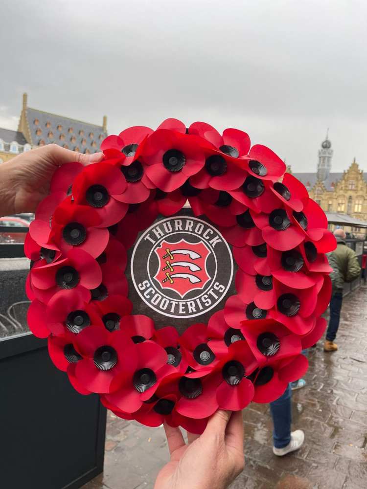 The wreath laid in Ypres.