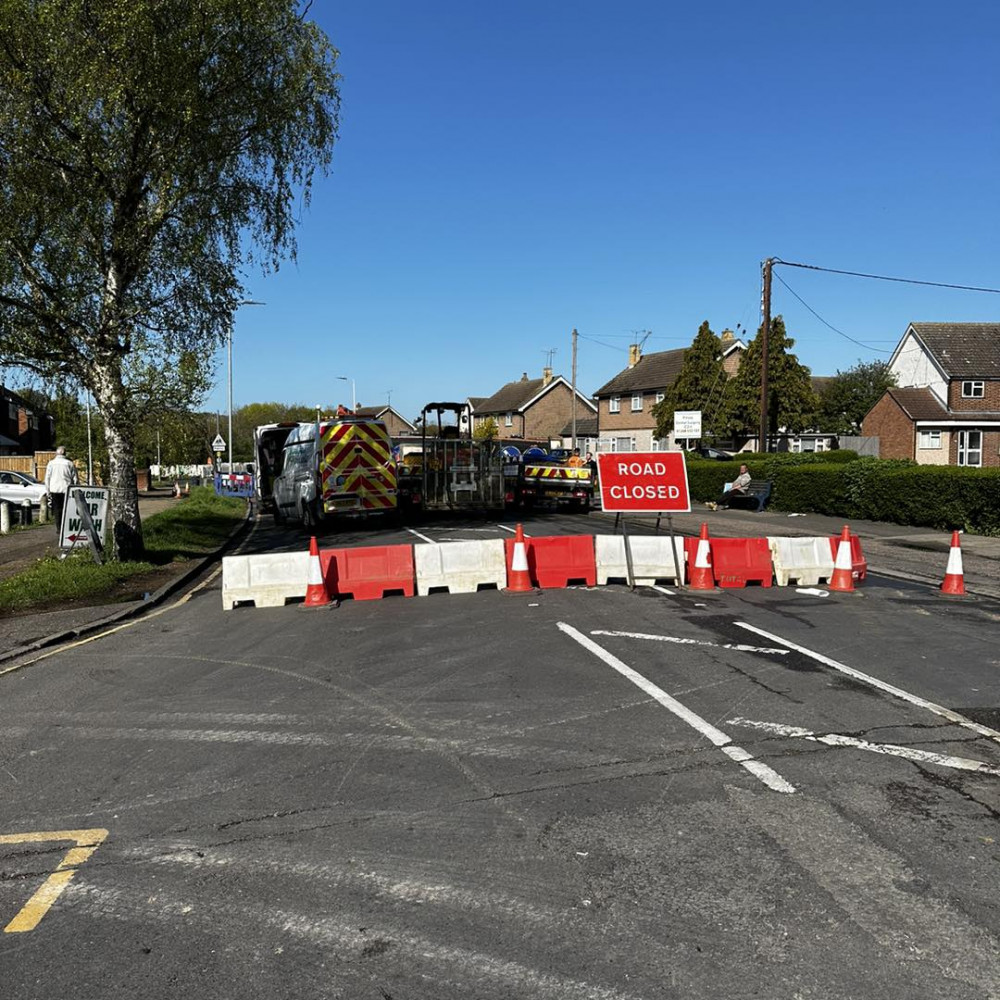 The road was closed while engineers worked on the main. 