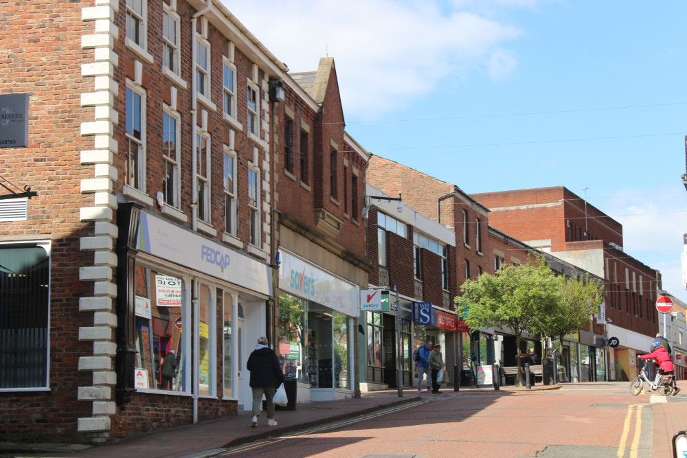 Macclesfield's high street, or more specifically, Mill Street. (Image - Alexander Greensmith / Macclesfield Nub News) 