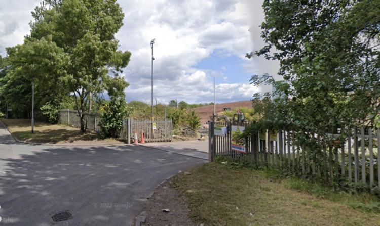 Walleys Quarry entrance, Cemetery Road, Silverdale (Google).