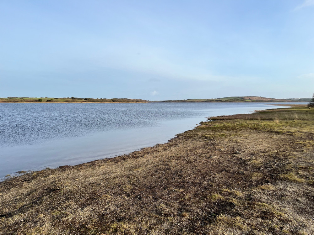 Stithians reservoir pictured in January - it currently stands at 60% capacity. (Image:Lee Trewhela)